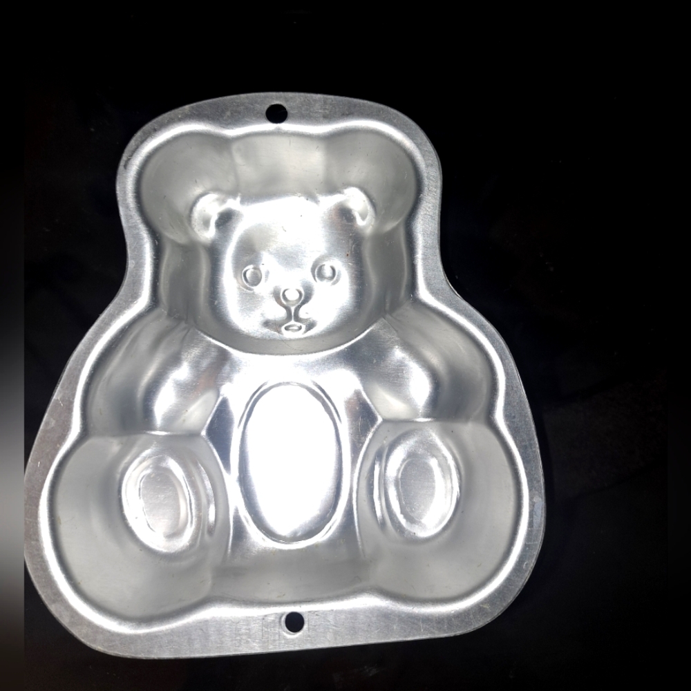 Mini Silver Teddy Bear Cake Pan